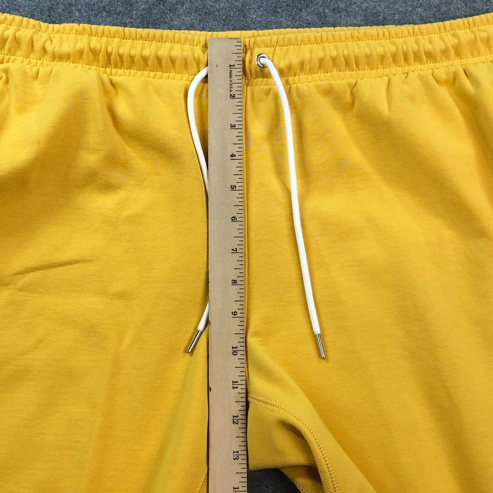 Nike Mens Jogger Sweatpants XXL Yellow Drawstring Gym Tapered Cotton Stretch